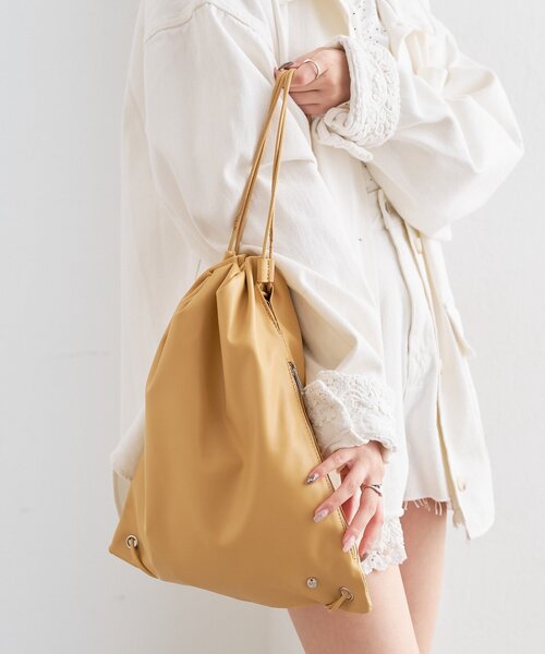 mystic(ミスティック)の「プレート付きナップザック(トートバッグ・レディース・キャメル/ブラック・FREE)」の13枚目の写真