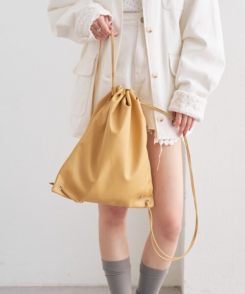 mystic(ミスティック)の「プレート付きナップザック(トートバッグ・レディース・キャメル/ブラック・FREE)」の15枚目の写真