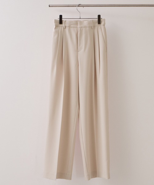 VIS（ビス）の「【美easy】コンフォート金ボタンストレートワイドパンツ/イージーケア・UVケア・セットアップ対応（その他パンツ・レディース・ライトグリーン/ネイビー/ベージュ/グレー・L/M/S/SS）」の3枚目の写真