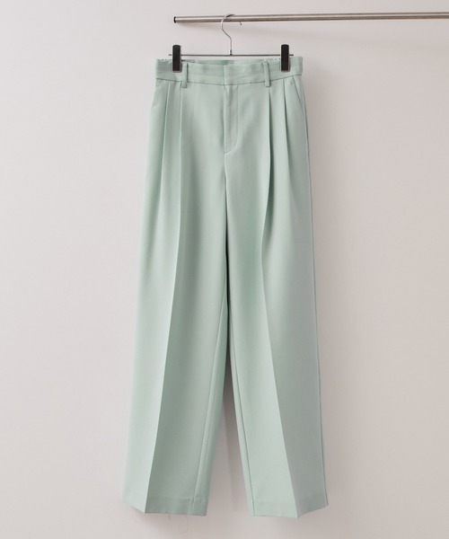 VIS（ビス）の「【美easy】コンフォート金ボタンストレートワイドパンツ/イージーケア・UVケア・セットアップ対応（その他パンツ・レディース・ライトグリーン/ネイビー/ベージュ/グレー・L/M/S/SS）」の4枚目の写真