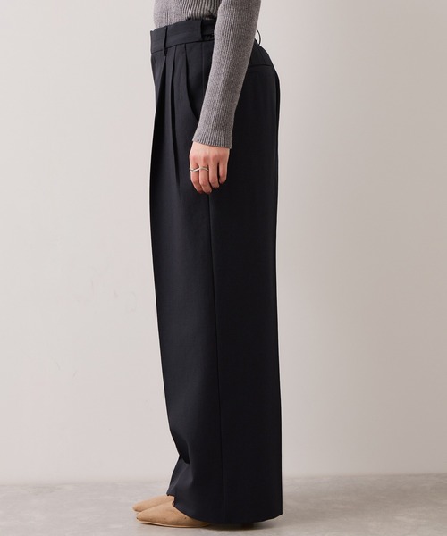 VIS（ビス）の「【美easy】コンフォート金ボタンストレートワイドパンツ/イージーケア・UVケア・セットアップ対応（その他パンツ・レディース・ライトグリーン/ネイビー/ベージュ/グレー・L/M/S/SS）」の20枚目の写真