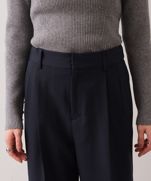 VIS（ビス）の「【美easy】コンフォート金ボタンストレートワイドパンツ/イージーケア・UVケア・セットアップ対応（その他パンツ・レディース・ライトグリーン/ネイビー/ベージュ/グレー・L/M/S/SS）」の22枚目の写真