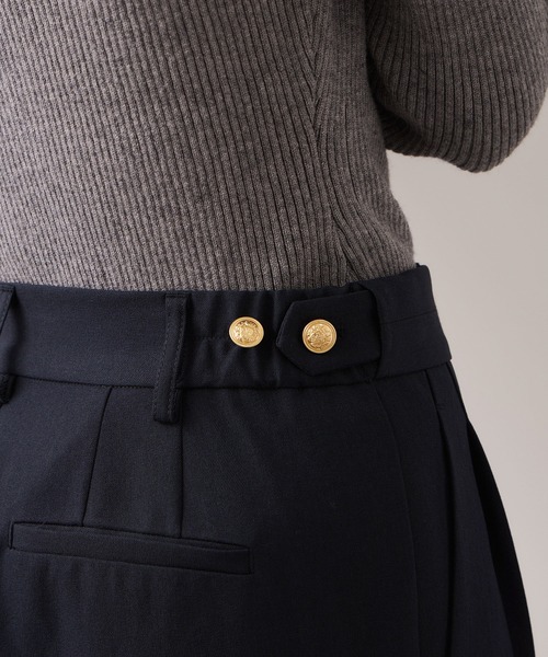 VIS（ビス）の「【美easy】コンフォート金ボタンストレートワイドパンツ/イージーケア・UVケア・セットアップ対応（その他パンツ・レディース・ライトグリーン/ネイビー/ベージュ/グレー・L/M/S/SS）」の13枚目の写真