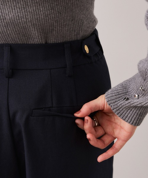 VIS（ビス）の「【美easy】コンフォート金ボタンストレートワイドパンツ/イージーケア・UVケア・セットアップ対応（その他パンツ・レディース・ライトグリーン/ネイビー/ベージュ/グレー・L/M/S/SS）」の15枚目の写真