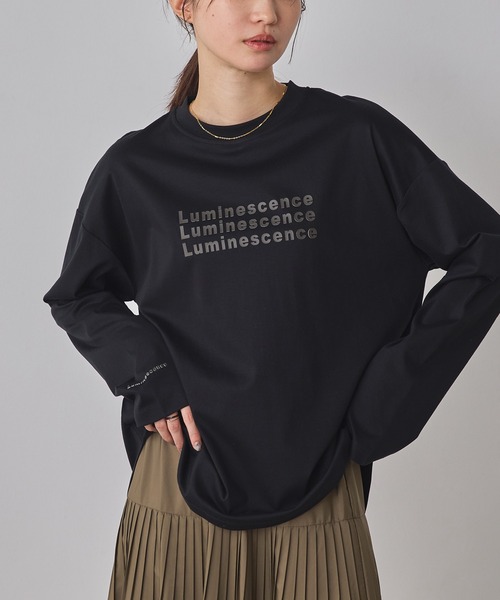 hunch(ハンチ)の「シリコンプリント ロゴ長袖Tシャツ(Tシャツ/カットソー・レディース・ブラック/アイボリー/オフホワイト・FREE)」の8枚目の写真