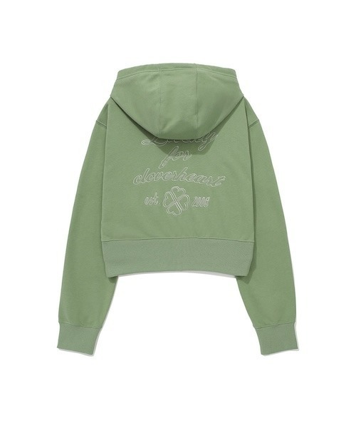 COVERNAT(カバーナット)の「WOMEN'S CROP HOODIE ZIP-UP(スウェット・レディース・杢グレー/グリーン系その他・SMALL/MEDIUM)」の3枚目の写真
