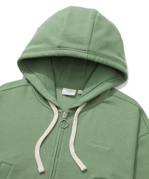 COVERNAT(カバーナット)の「WOMEN'S CROP HOODIE ZIP-UP(スウェット・レディース・杢グレー/グリーン系その他・SMALL/MEDIUM)」の4枚目の写真