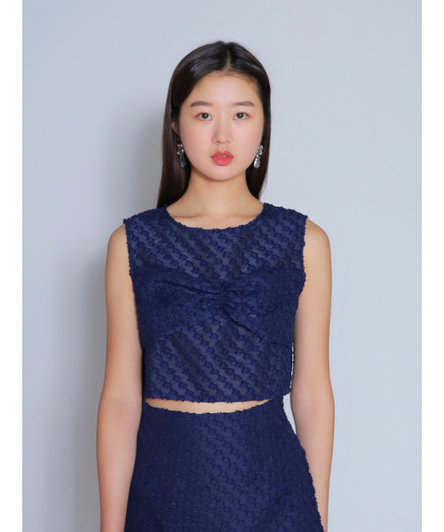 BOMNAL BOUTIQUE(ボムナルブティック)の「ツイストブラウス _ ネイビー(シャツ/ブラウス・レディース・その他・SMALL/MEDIUM)」の1枚目の写真