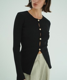 CLANE | W FACE GOLD BUTTON KNIT TOPS(ニット/セーター)