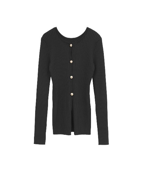 CLANE(クラネ)の「W FACE GOLD BUTTON KNIT TOPS(ニット/セーター・レディース・ブラック/アイボリー/ベージュ・1/2)」の11枚目の写真