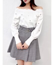 dazzlin | オフショルスカラップハートニット(ニット/セーター)