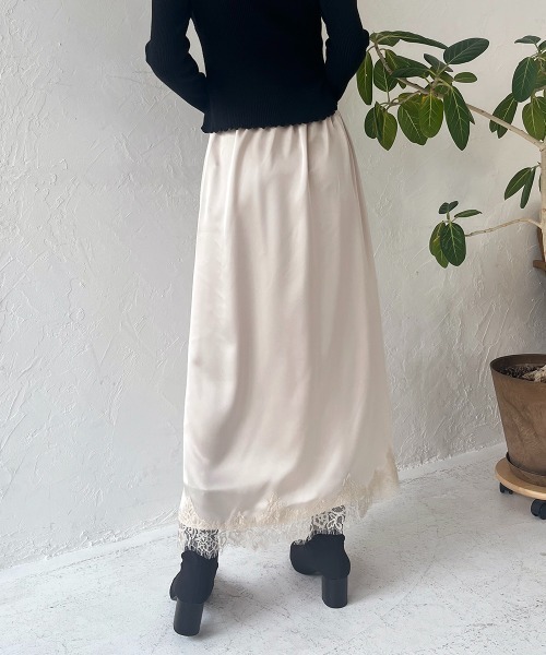 セール】サテンレーススカート（スカート）｜Rejoule（リジュール）の
