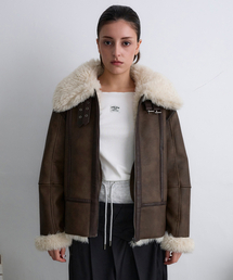 MILLO WOMEN（ミロウーマン）の「フラッフィファーシアリングジャケット [ブラウン]（ムートンコート）」