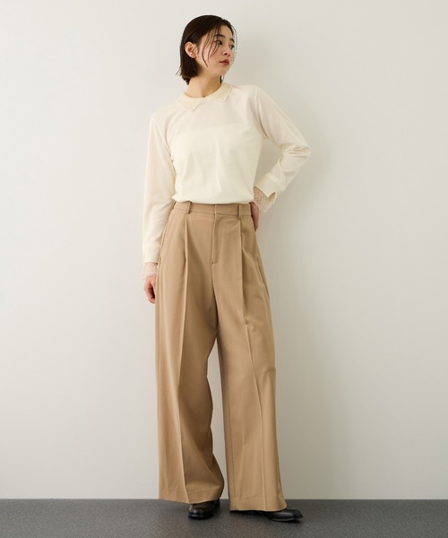 ROPE'(ロペ)の「ビジューレース襟ニットプルオーバー/イージーケア(ニット/セーター・レディース・ブラック/オフホワイト・FREE)」の21枚目の写真