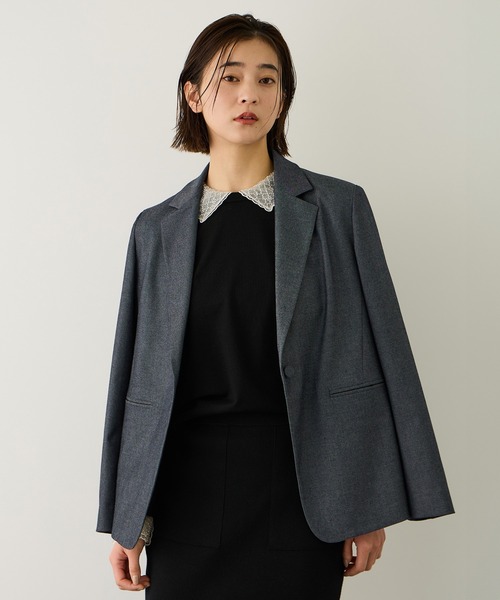 ROPE'(ロペ)の「ビジューレース襟ニットプルオーバー/イージーケア(ニット/セーター・レディース・ブラック/オフホワイト・FREE)」の18枚目の写真