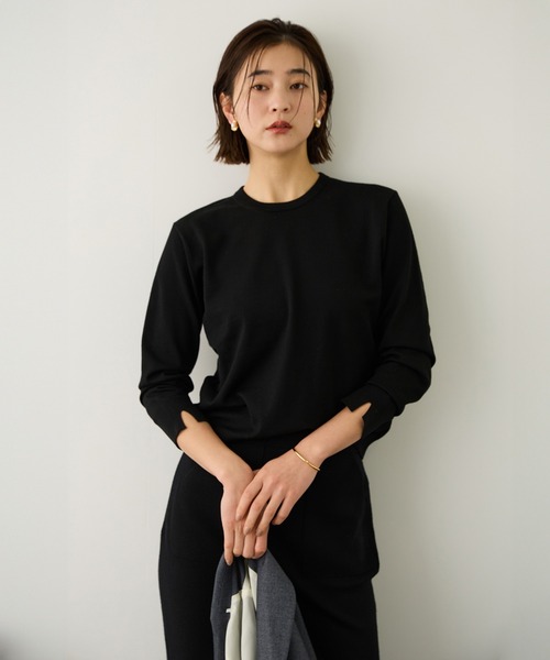 ROPE'(ロペ)の「ビジューレース襟ニットプルオーバー/イージーケア(ニット/セーター・レディース・ブラック/オフホワイト・FREE)」の5枚目の写真