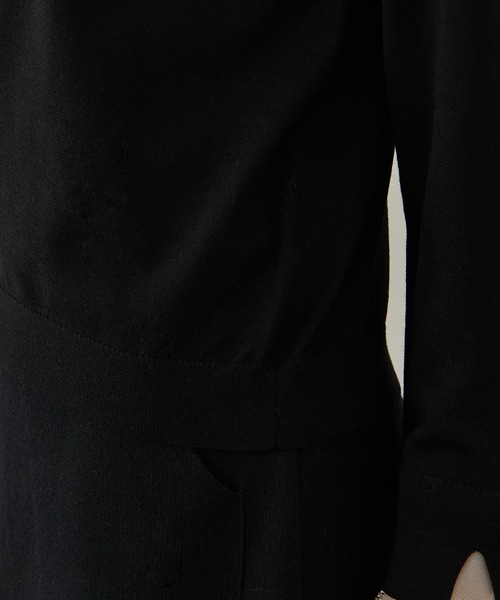 ROPE'(ロペ)の「ビジューレース襟ニットプルオーバー/イージーケア(ニット/セーター・レディース・ブラック/オフホワイト・FREE)」の13枚目の写真
