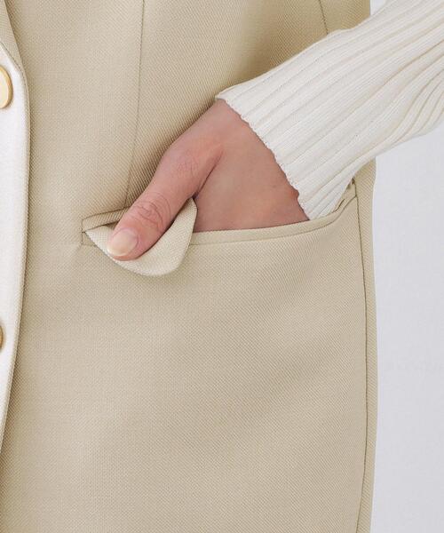 OPAQUE.CLIP（オペークドットクリップ）の「金ボタンダブルブレストテーラードジレ/セットアップ対応【洗える】《S～LL》（ベスト・レディース・ネイビー/ライトベージュ・40/38/36/42）」の4枚目の写真