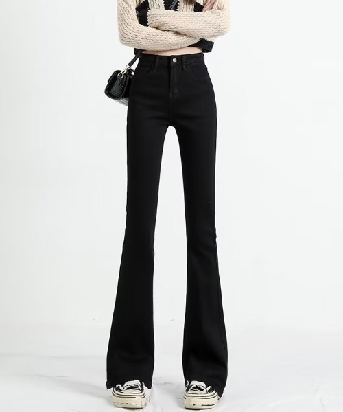 SHEPP(シープ)の「【26年春新作】ストレッチフレアデニムパンツ(デニムパンツ・レディース・ブラック/ライトブルー/ブルー/ブルー系・M/L)」の9枚目の写真