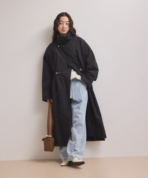 ADAM ET ROPE'(アダムエロペ)の「【WEB限定】・【サステナブル】スタンドカラーロングモッズコート(モッズコート・レディース・オフホワイト/ブラック/ブラウン系その他・FREE)」の21枚目の写真