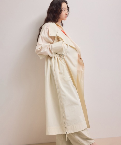 WEB限定】・【サステナブル】スタンドカラーロングモッズコート