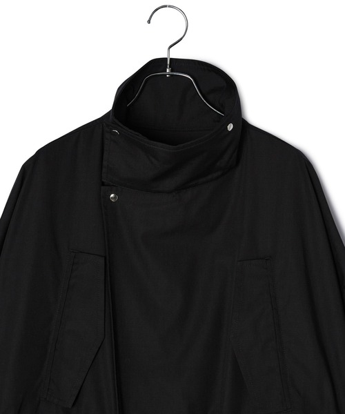 WEB限定】・【サステナブル】スタンドカラーロングモッズコート