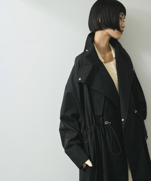 ADAM ET ROPE'(アダムエロペ)の「【WEB限定】・【サステナブル】スタンドカラーロングモッズコート(モッズコート・レディース・オフホワイト/ブラック/ブラウン系その他・FREE)」の15枚目の写真