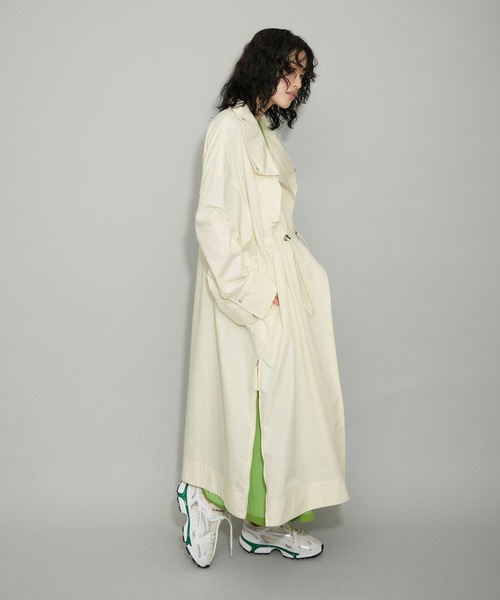 ADAM ET ROPE'(アダムエロペ)の「【WEB限定】・【サステナブル】スタンドカラーロングモッズコート(モッズコート・レディース・オフホワイト/ブラック/ブラウン系その他・FREE)」の18枚目の写真