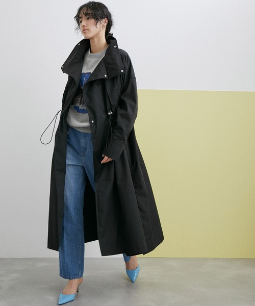 ADAM ET ROPE'(アダムエロペ)の「【WEB限定】・【サステナブル】スタンドカラーロングモッズコート(モッズコート・レディース・オフホワイト/ブラック/ブラウン系その他・FREE)」の19枚目の写真