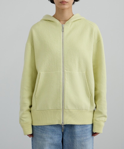 SALON adam et rope'(サロン アダム エ ロペ)の「クレープスウェットライクジップパーカー(パーカー・レディース・グリーン系その他/オフホワイト/チャコールグレー・FREE)」の16枚目の写真