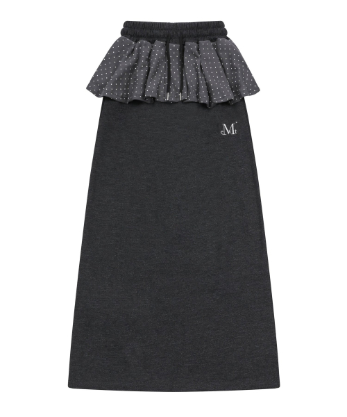 MUCENT ムセント スカート SKIRT セール】シードドットレイヤードロングスカート（スカート）｜MUCENT