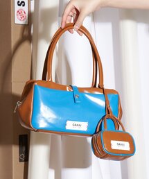 GRAIN | 【GRAIN/グレイン】バッグチャーム付きバイカラーバッグ(トートバッグ)