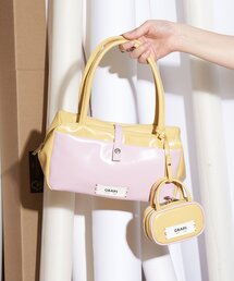 GRAIN | 【GRAIN/グレイン】バッグチャーム付きバイカラーバッグ(トートバッグ)