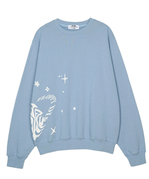 FDR（エフディーアール）の「Twinkle Bloom floopy Crewneck Blue（スウェット）」