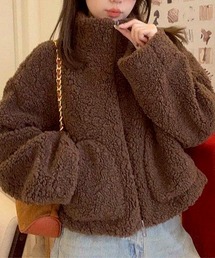 leune（ルネ）の「Wジップハートポケットボアショートコート（ブルゾン）」