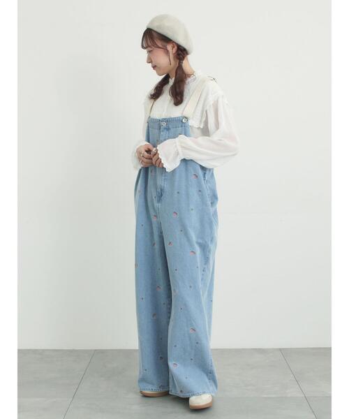 Samansa Mos2(サマンサ モスモス)の「裾フリルティアードレースブラウス(シャツ/ブラウス・レディース・キナリ/オフホワイト/ブラック・F)」の5枚目の写真