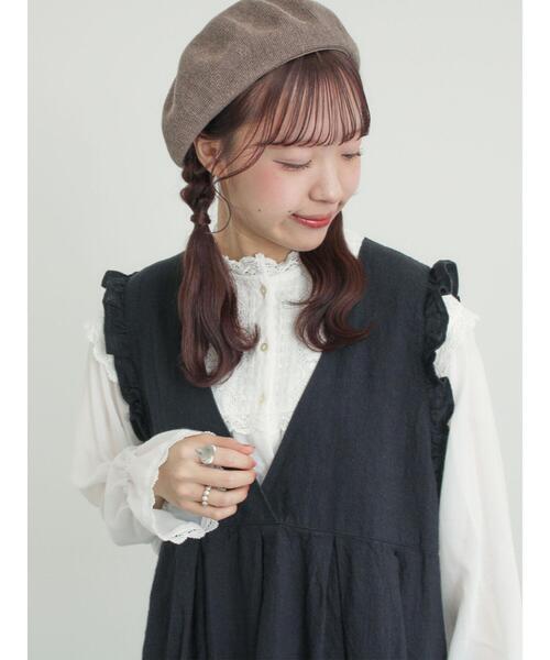 Samansa Mos2(サマンサ モスモス)の「裾フリルティアードレースブラウス(シャツ/ブラウス・レディース・キナリ/オフホワイト/ブラック・F)」の6枚目の写真