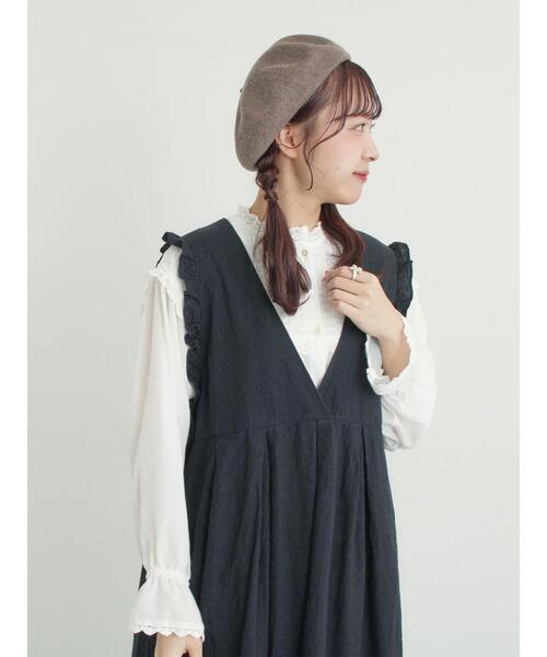 Samansa Mos2(サマンサ モスモス)の「裾フリルティアードレースブラウス(シャツ/ブラウス・レディース・キナリ/オフホワイト/ブラック・F)」の8枚目の写真
