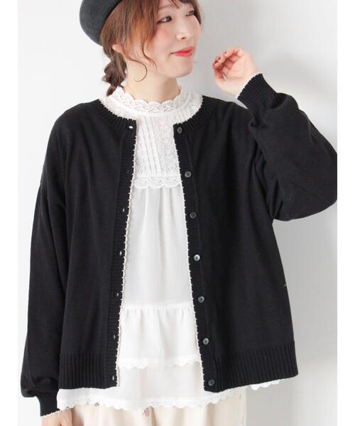 Samansa Mos2(サマンサ モスモス)の「裾フリルティアードレースブラウス(シャツ/ブラウス・レディース・キナリ/オフホワイト/ブラック・F)」の11枚目の写真