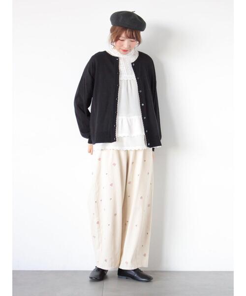 Samansa Mos2(サマンサ モスモス)の「裾フリルティアードレースブラウス(シャツ/ブラウス・レディース・キナリ/オフホワイト/ブラック・F)」の13枚目の写真