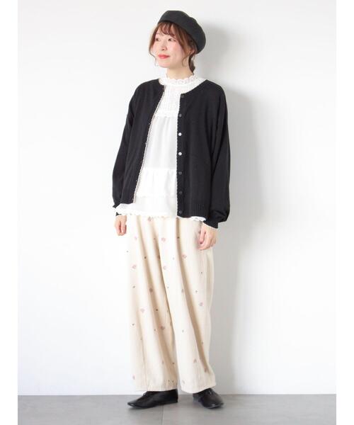 Samansa Mos2(サマンサ モスモス)の「裾フリルティアードレースブラウス(シャツ/ブラウス・レディース・キナリ/オフホワイト/ブラック・F)」の14枚目の写真