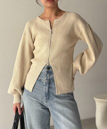 CAPRICIEUX LE'MAGE | スラブジップパフカーディガン(カーディガン/ボレロ)