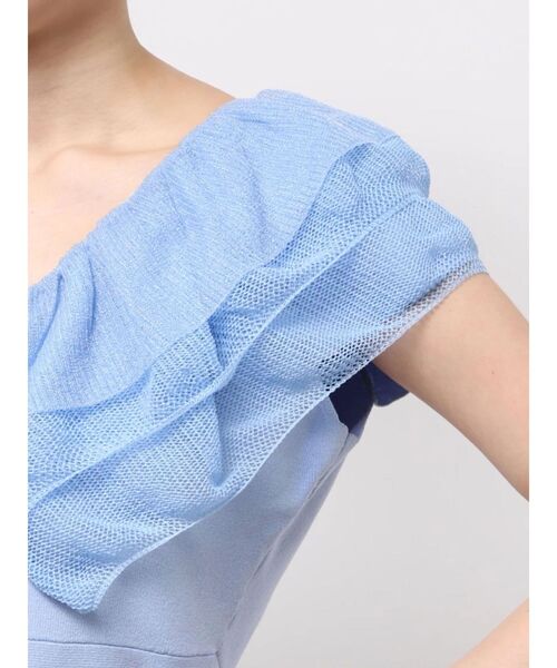 LAGUNAMOON（ラグナムーン）の「メッシュフリルペプラムニットプルオーバー（ニット/セーター・レディース・ブラウン/ホワイト/ブルー・FREE）」の20枚目の写真