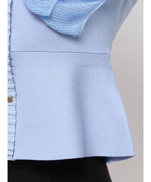 LAGUNAMOON（ラグナムーン）の「メッシュフリルペプラムニットプルオーバー（ニット/セーター・レディース・ブラウン/ホワイト/ブルー・FREE）」の21枚目の写真