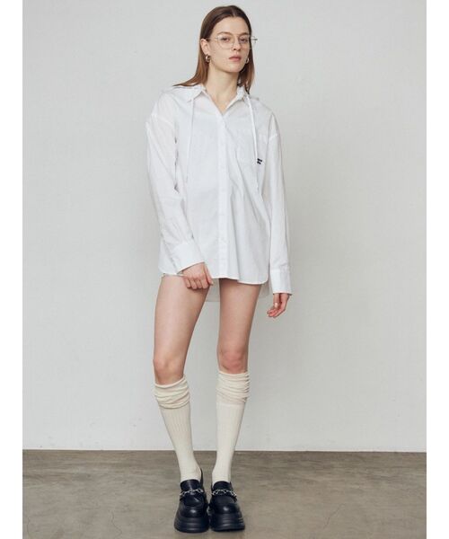 EMODA（エモダ）の「シアースイッチングハイソックス（ソックス/靴下・レディース・グレー/ホワイト・FREE）」の14枚目の写真