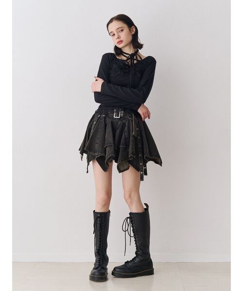 jouetie(ジュエティ)の「レースドッキングカットトップス(Tシャツ/カットソー・レディース・ブラック/ピンク/ブルー/グレー/オフホワイト・MEDIUM)」の20枚目の写真