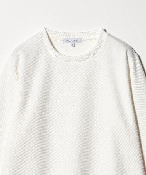A DAY IN THE LIFE UNITED ARROWS（アデイインザライフユナイテッドアローズ）の「バウンシー ツイル ジャガード カットソー＜A DAY IN THE LIFE＞（Tシャツ/カットソー・メンズ・ブラック/ライトグレー/ホワイト・S/M/L）」の10枚目の写真