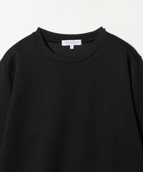 A DAY IN THE LIFE UNITED ARROWS（アデイインザライフユナイテッドアローズ）の「バウンシー ツイル ジャガード カットソー＜A DAY IN THE LIFE＞（Tシャツ/カットソー・メンズ・ブラック/ライトグレー/ホワイト・S/M/L）」の7枚目の写真