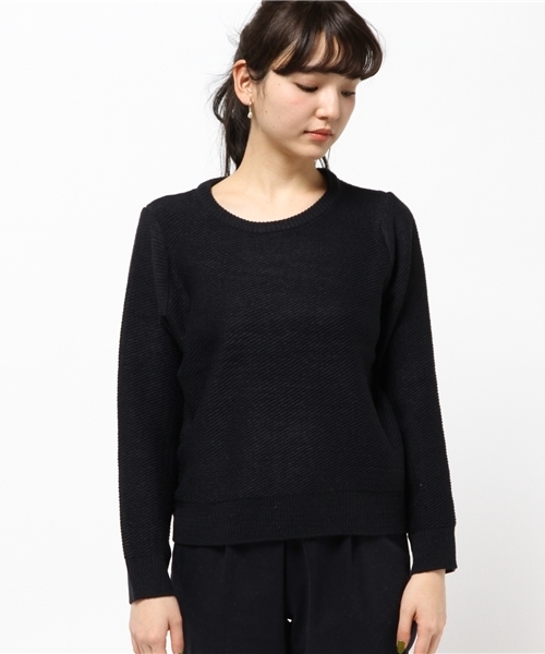 Discoat Parisien（ディスコートパリシアン）の「変り編みプルオーバー（ニット/セーター・レディース・ネイビー/レッド/アイボリー/キャメル・LARGE/MEDIUM）」の5枚目の写真