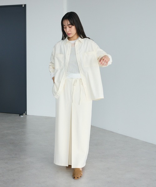 CRAFT STANDARD BOUTIQUE(クラフトスタンダードブティック)の「イージーケア/オーバーサイズシャツ ◆(シャツ/ブラウス・レディース・ライトピンク/ブルー系その他6/グリーン系その他3/オフホワイト・FREE)」の9枚目の写真